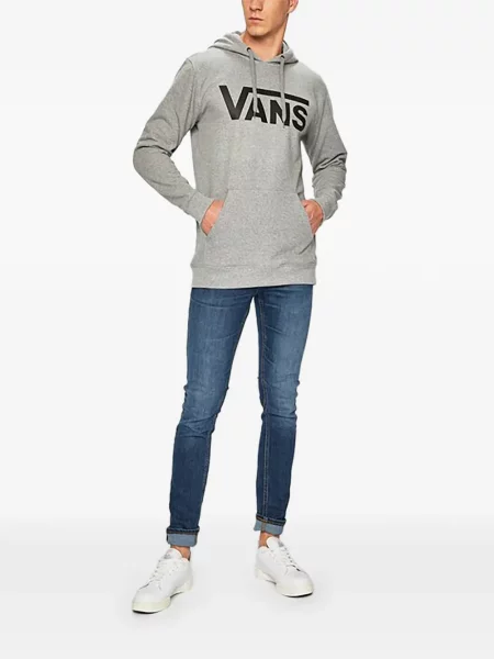 Hanorac cu glugă Vans cu imagine gri