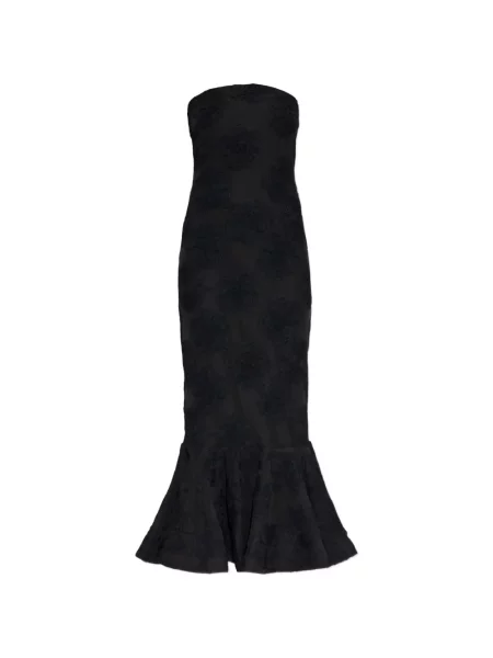 Rochie midi Rotate Birger Christensen cu model floral cu aplicații negru