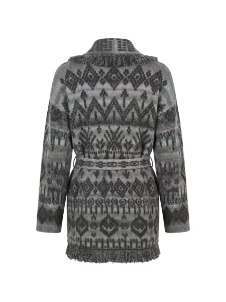 Jacquard kardigan Alanui na rese siva