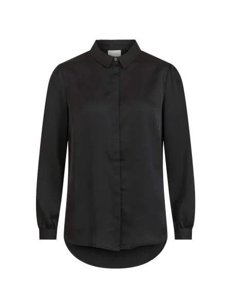 Bluză Vila din satin negru