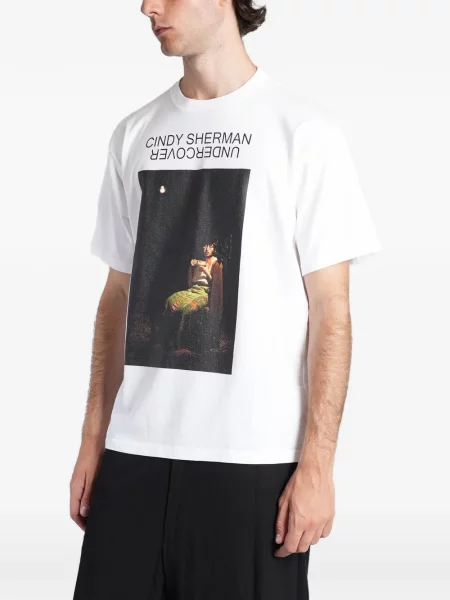 Tricou Undercover cu imagine alb
