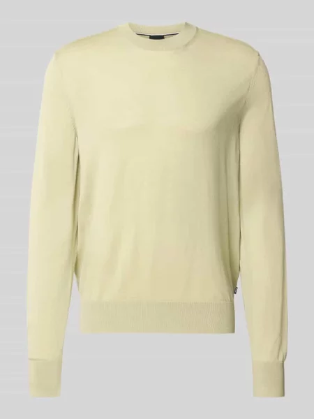 Sweter o kroju regular fit z czystej żywej wełny model H-Leno' Boss