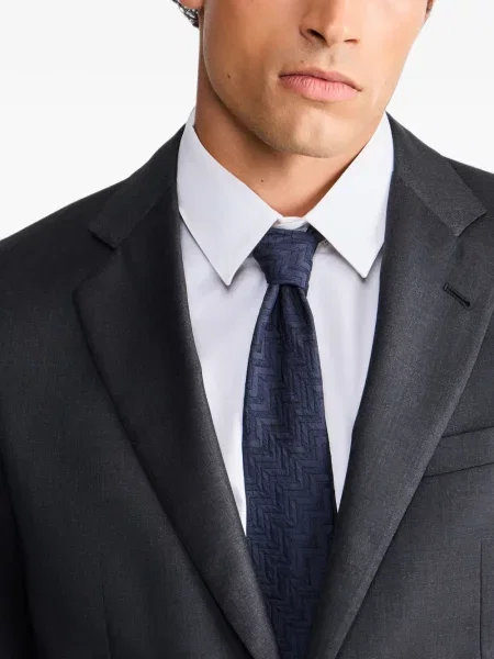 Cravată Giorgio Armani din jacard albastru