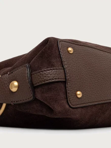 Замшевая сумка хобо Guess