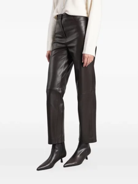 Pantaloni Loulou De Saison din piele maro