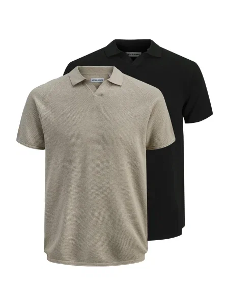 JACK & JONES Pulóver JJHILL / gyapjúfehér fekete