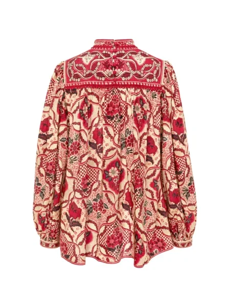 Bluză Alemais cu model floral cu imagine roșu