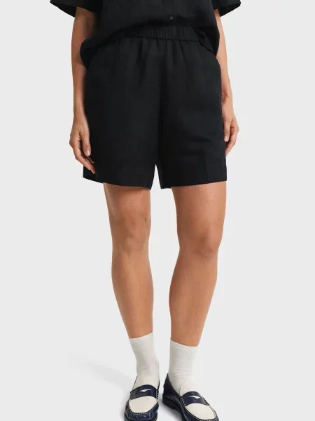 Льняные шорты Gant черные