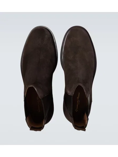 Botine chelsea Gianvito Rossi din piele de căprioară maro