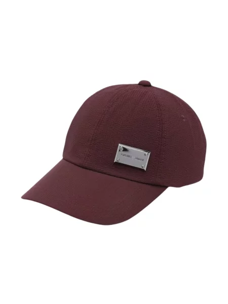 Czapka z daszkiem Emporio Armani z logo brązowa