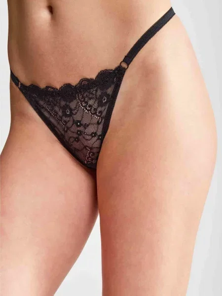 Кружевные трусики стринг STRING LACE чорні