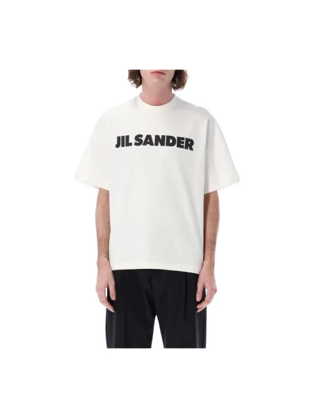 Koszulka Jil Sander z logo biała