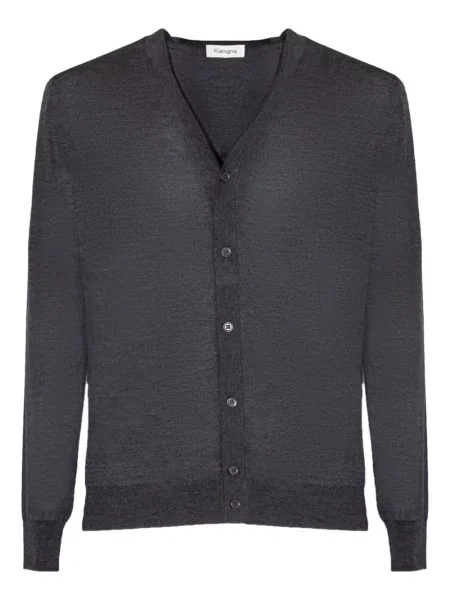 Cardigan Kangra cu decolteu în V gri