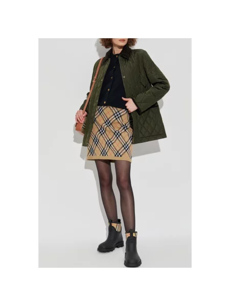 Wielobarwność spódnica mini Burberry wełniana beżowa