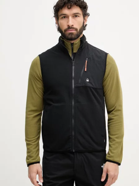 United Colors of Benetton vestă pentru bărbați din polar negru