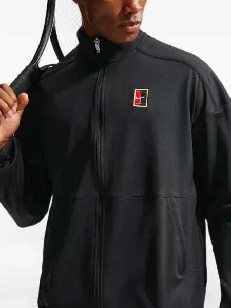 Geacă Nike cu cordon alergare negru