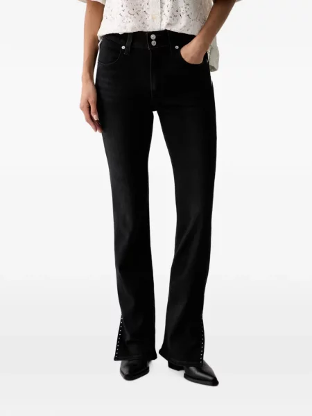 Pantaloni scurți din denim Levi's® din dantelă zdrențuiți cu talie înaltă albastru
