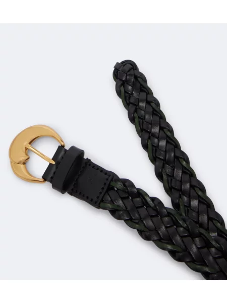 Cu centură curea Etro din piele negru