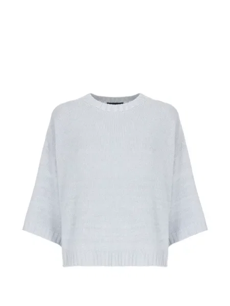 Pulover Fabiana Filippi tricotate scurt albastru