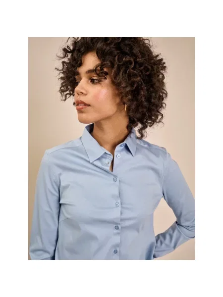 Mos Mosh koszula regular z kołnierzykiem klasycznym niebieski