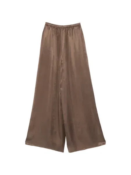 Pantaloni Ruohan din satin maro