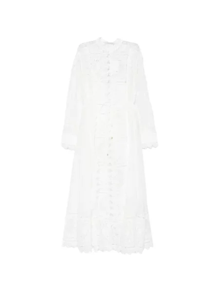 Rochie midi Zimmermann cu broderie alb
