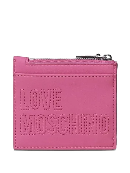 Portofel Love Moschino cu autograf roz
