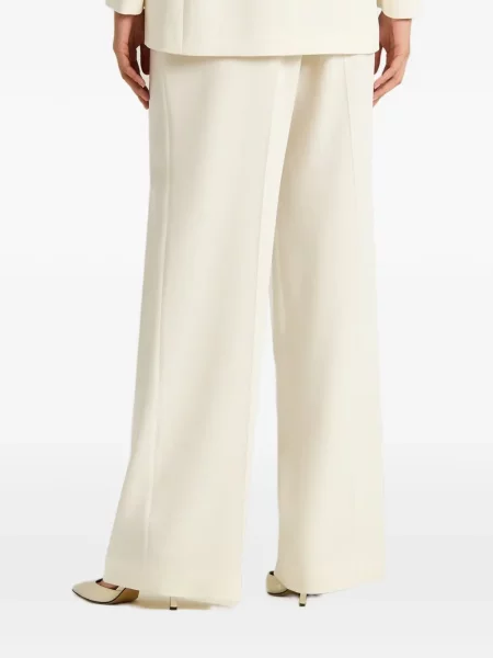 Pantaloni Kiton de mătase alb
