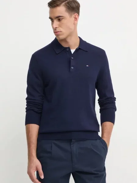Pulover s primesjo kašmirja Tommy Hilfiger mornarsko modra