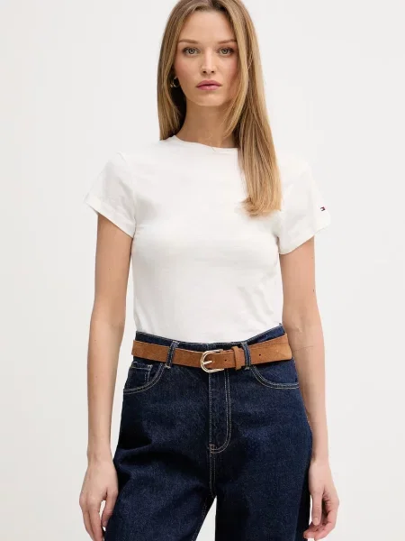 Tommy Hilfiger basic tričko béžové
