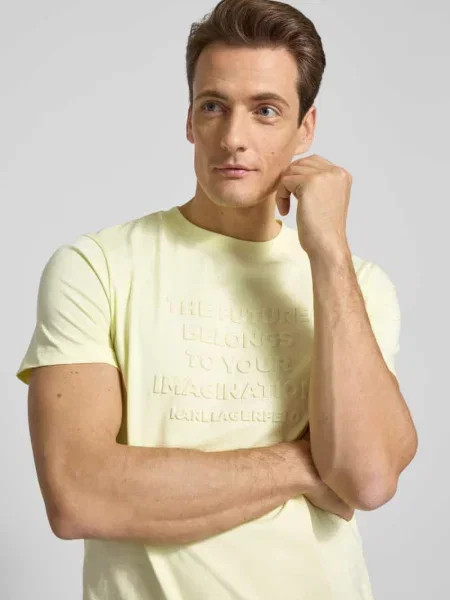 T-shirt z detalem z logo Karl Lagerfeld