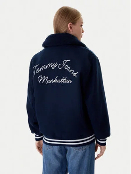 Traper jakna Tommy Jeans tamnoplava