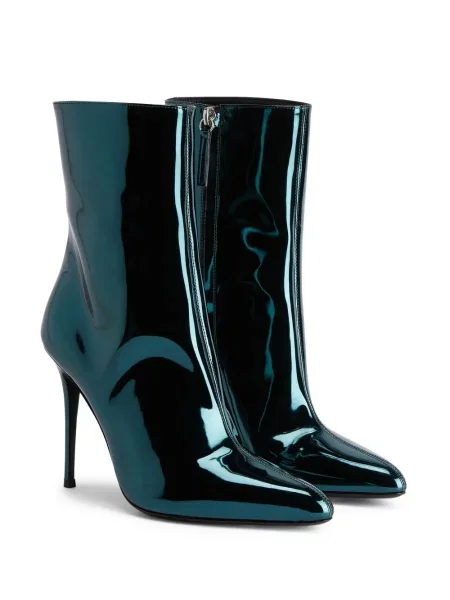 Cizme scurte Giuseppe Zanotti cu toc înalt albastru