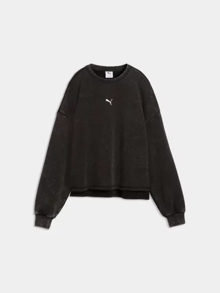 Світшот PUMA Ess Graphic Washed Crew комбінований верх чорний