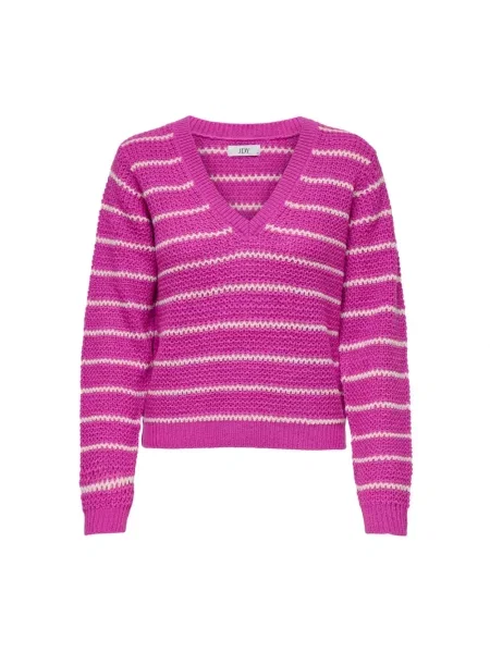 Lniany sweter Jacqueline De Yong fioletowy