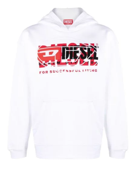 Hoodie Diesel s kapuco bela