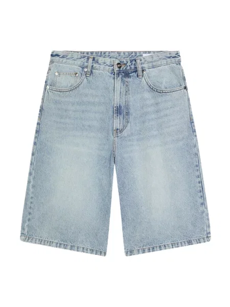 Bershka Traperice pijesak / svijetloplava crna
