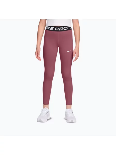 Gyerek leggingsek Nike Pro pink smoke/white. Méret: fehér
