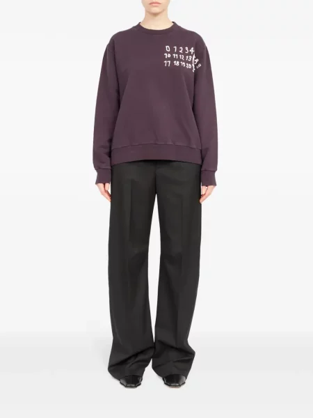 Raštuotas džemperis Mm6 Maison Margiela violetinė