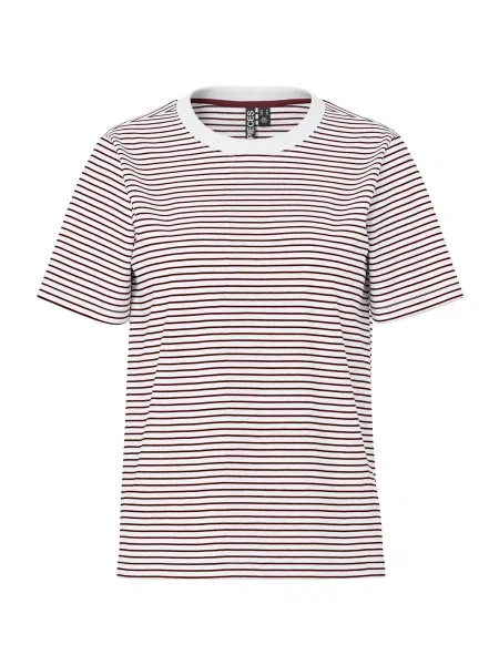 PIECES Tricou PCRIA roșu burgundy alb