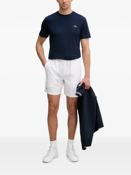 Pantaloni scurți Lacoste tenis cu autograf alb