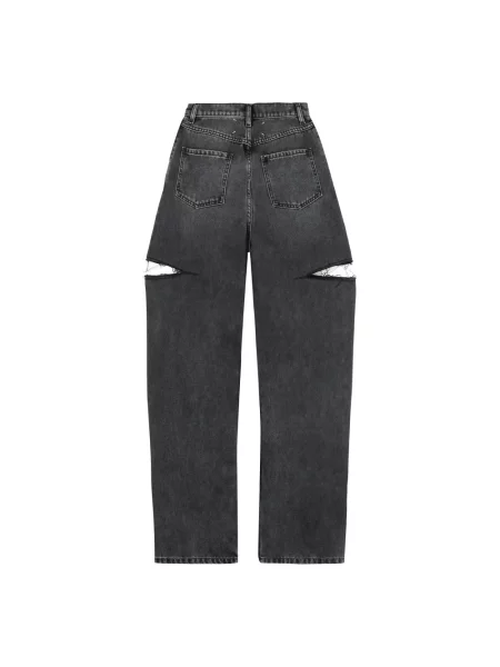 Szerokie jeansy Maison Margiela czarne