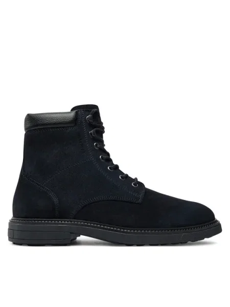 Велурени боти Tommy Hilfiger HILFIGER OUTDOOR SUEDE BOOT тъмносиньо