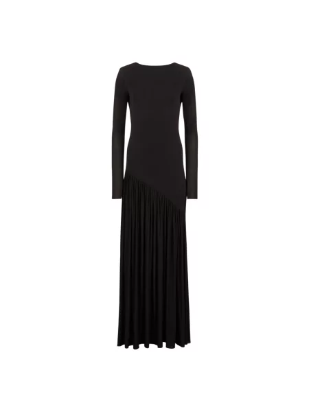 Długa sukienka maxi Nina Ricci z dżerseju czarna