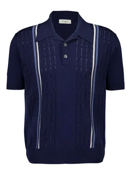 Polo Piacenza Cashmere din cașmir albastru