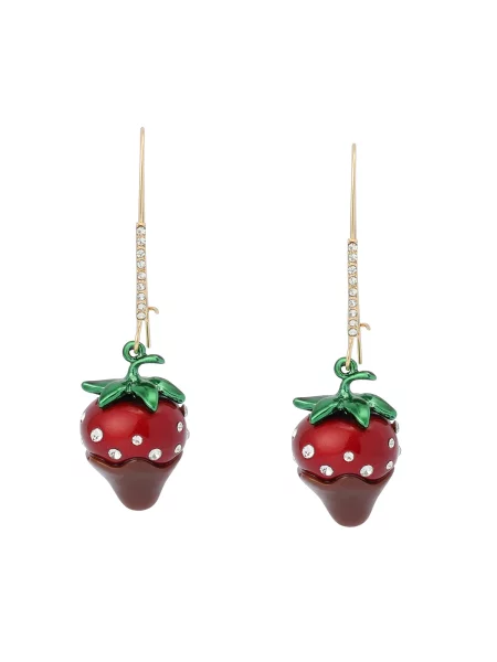 Betsey Johnson Cercei Love Spell ciocolatiu / auriu / verde roșu