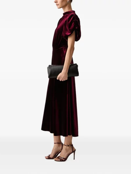 Rochie midi Silvian Heach de catifea roșu