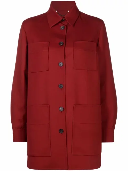 Cămașă Ferragamo de lână lungă roșu