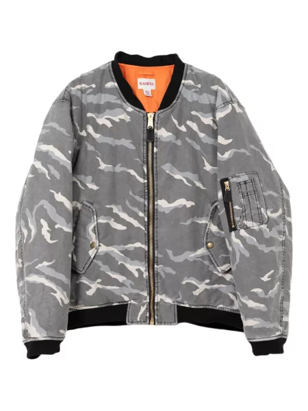 Geacă Kamiya cu model camuflaj alb