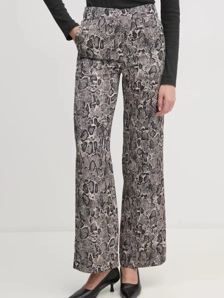 Joop! pantaloni femei drept high waist bej